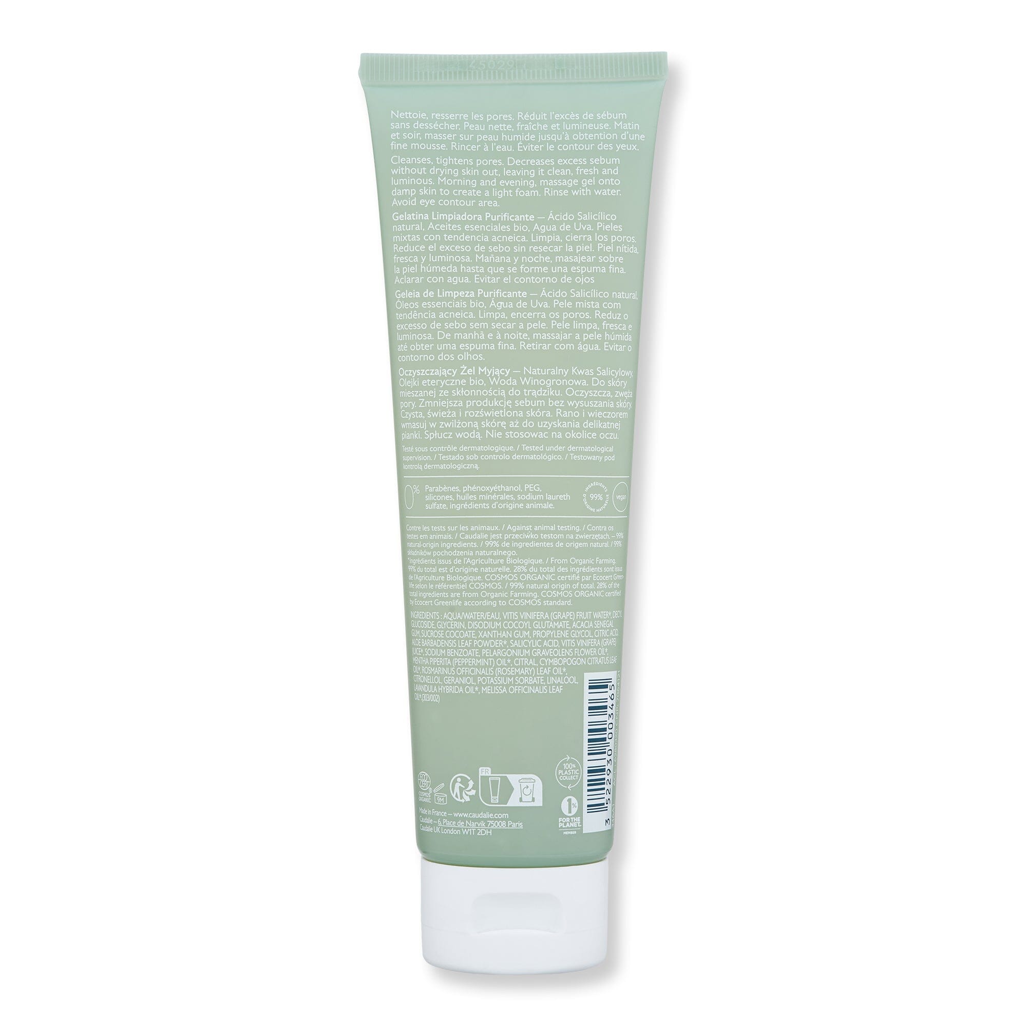 Caudalie Caudalie Vinopure Purifying Gel Cleanser Face Cleansers 