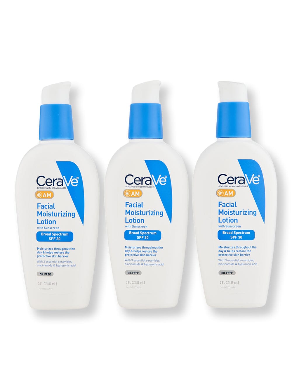 CeraVe CeraVe Facial Moisturizing Lotion AM 3 Ct 3 oz Face Moisturizers 