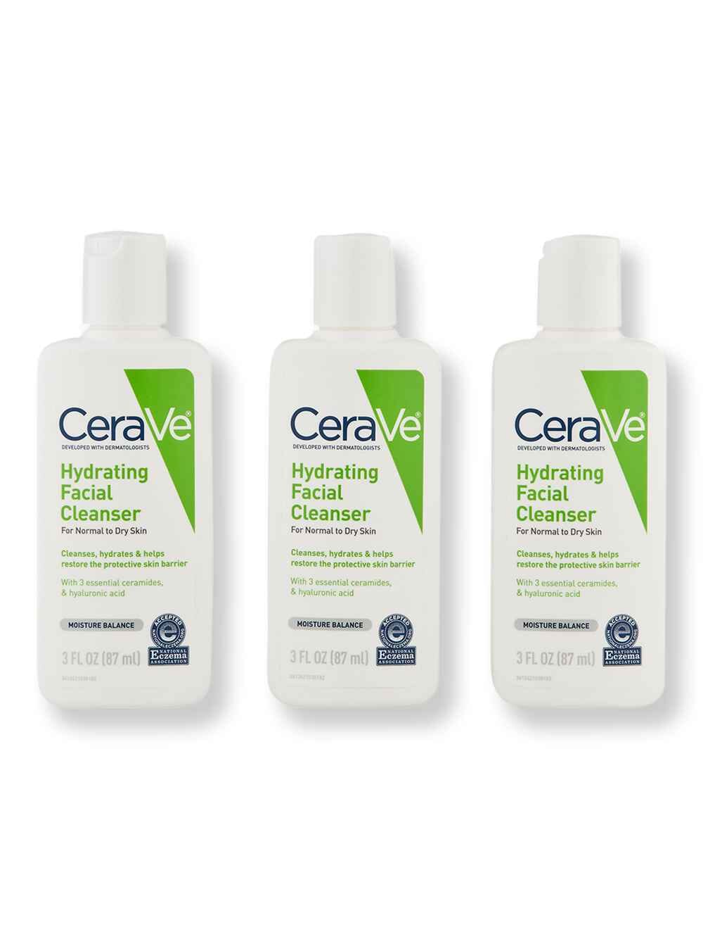 CeraVe CeraVe Hydrating Cleanser 3 Ct 3 oz Face Cleansers 