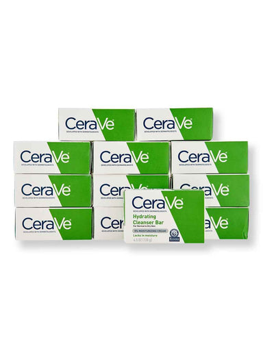 CeraVe CeraVe Hydrating Cleansing Bar 12 Ct 4.5 oz Bar Soaps 