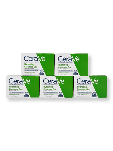 CeraVe CeraVe Hydrating Cleansing Bar 5 Ct 4.5 oz Bar Soaps 