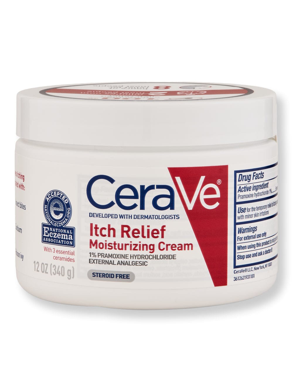 CeraVe CeraVe Itch Relief Moisturizing Cream Face Moisturizers 12 oz 