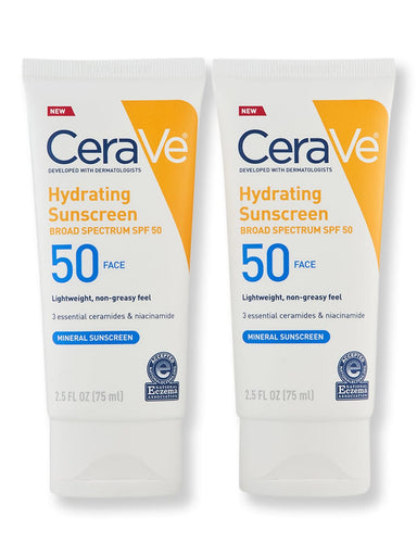 CeraVe CeraVe Sunscreen Face Lotion SPF 50 2 Ct 2.5 oz Face Sunscreens 