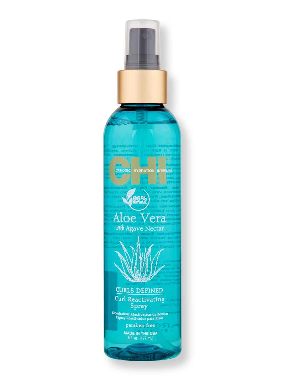 CHI CHI Aloe Vera with Agave Nectar Curl Reactivating Spray 6 fl oz Styling Treatments 