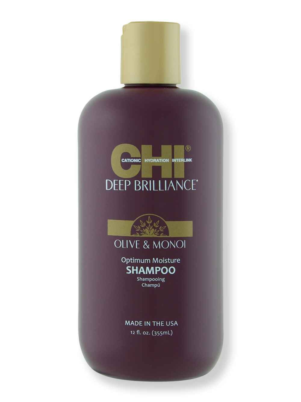 CHI CHI Deep Brilliance Olive & Monoi Optimum Moisture Shampoo 12 fl oz Shampoos 