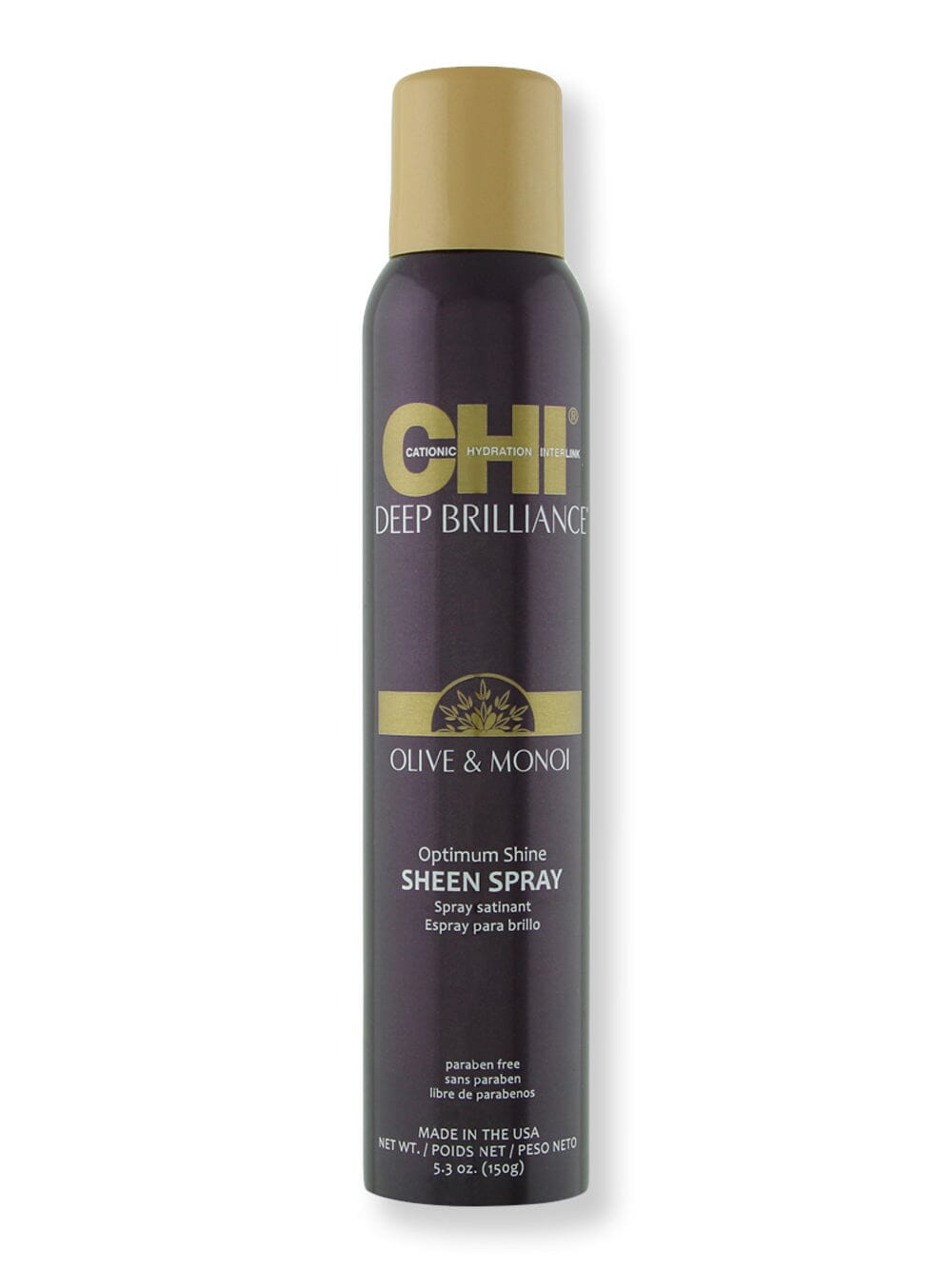 CHI CHI Deep Brilliance Olive & Monoi Optimum Shine Sheen Spray 5.3 fl oz Hair & Scalp Repair 