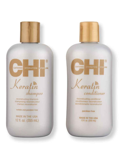 CHI CHI Keratin Shampoo & Conditioner 12 oz Hair Care Value Sets 