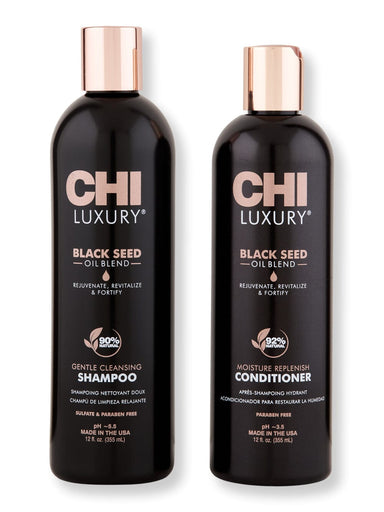 CHI CHI Luxury Black Seed Oil Gentle Cleansing Shampoo & Conditioner 12 oz Hair Care Value Sets 