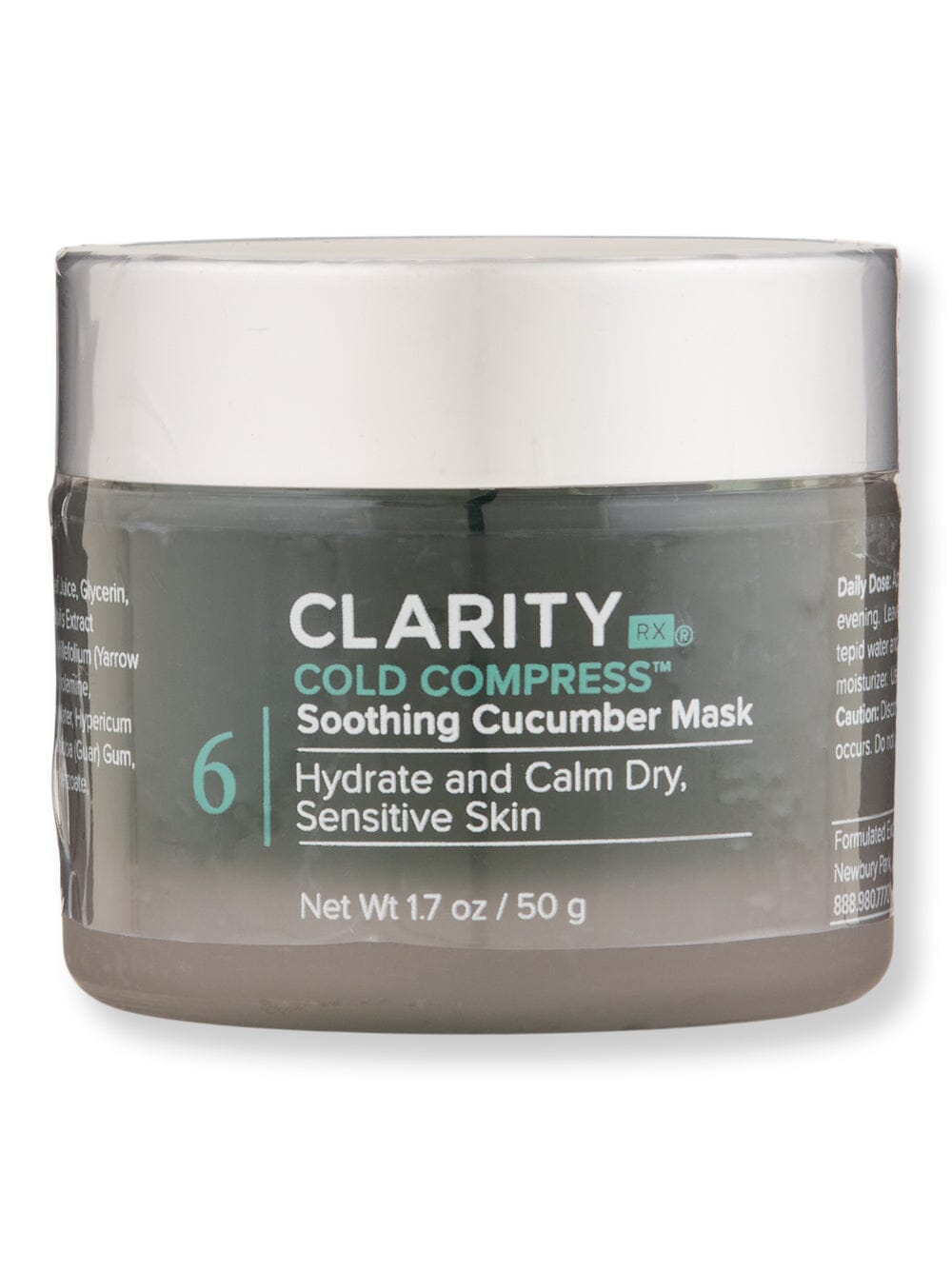 ClarityRx ClarityRx Cold Compress Soothing Cucumber Mask Face Masks 1.7 oz 