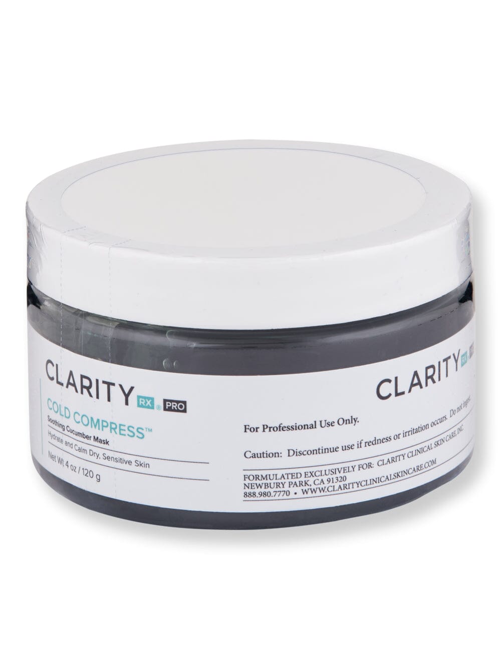 ClarityRx ClarityRx Cold Compress Soothing Cucumber Mask Face Masks 4 oz 