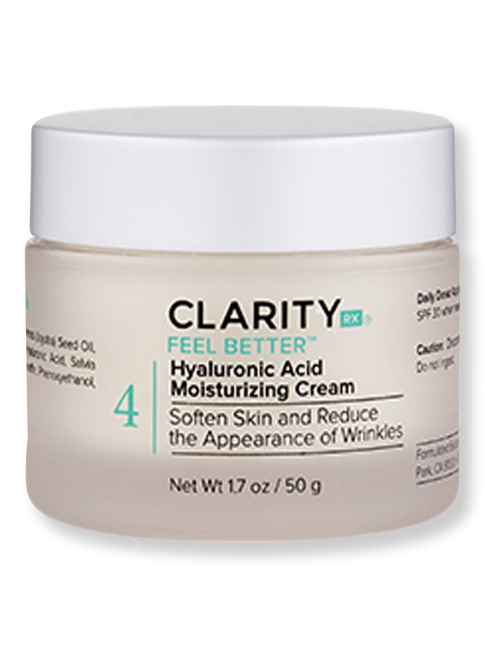 ClarityRx ClarityRx Feel Better Hyaluronic Acid Moisturizing Cream Face Moisturizers 1.7 oz 
