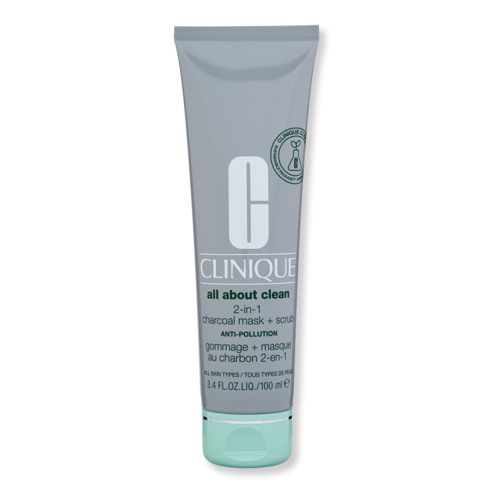 Clinique Clinique All About Clean 2-in-1 Charcoal Mask + Scrub Face Masks 100 ml 