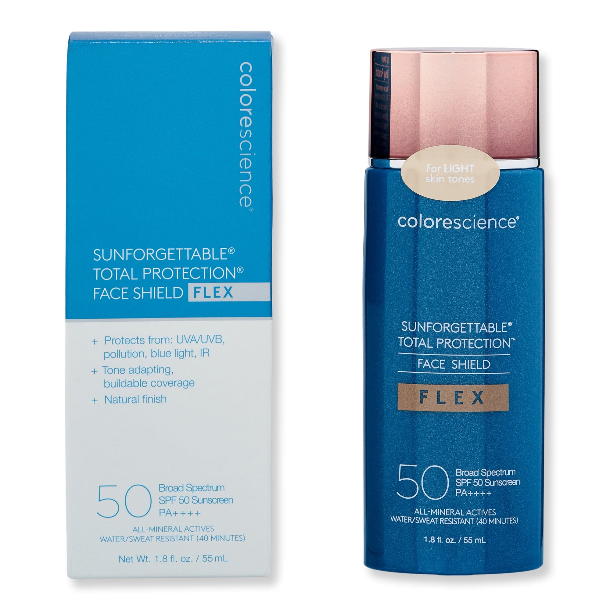 Colorescience Colorescience Sunforgettable Total Protection Face Shield Flex SPF 50 1.8 fl oz Light Face Sunscreens 