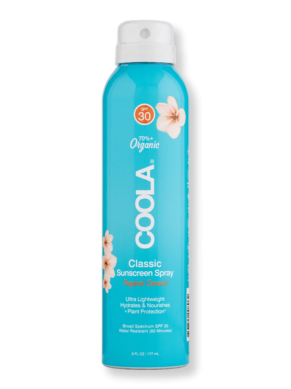 Coola Coola Classic Body Organic Sunscreen Spray SPF 30 Tropical Coconut Body Sunscreens 6 oz 