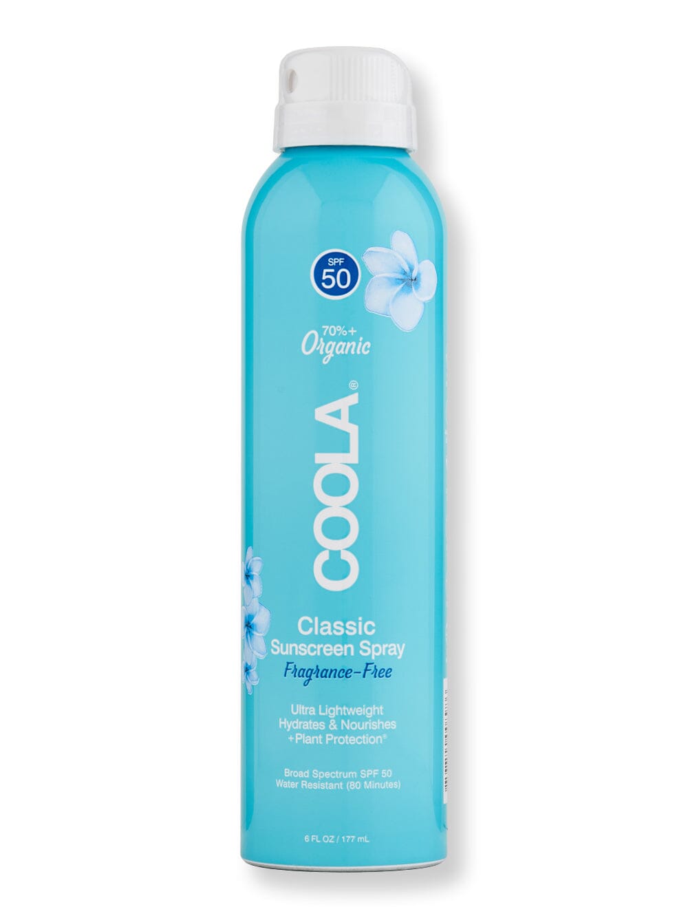 Coola Coola Classic Body Organic Sunscreen Spray SPF 50 Fragrance Free 6 oz Body Sunscreens 