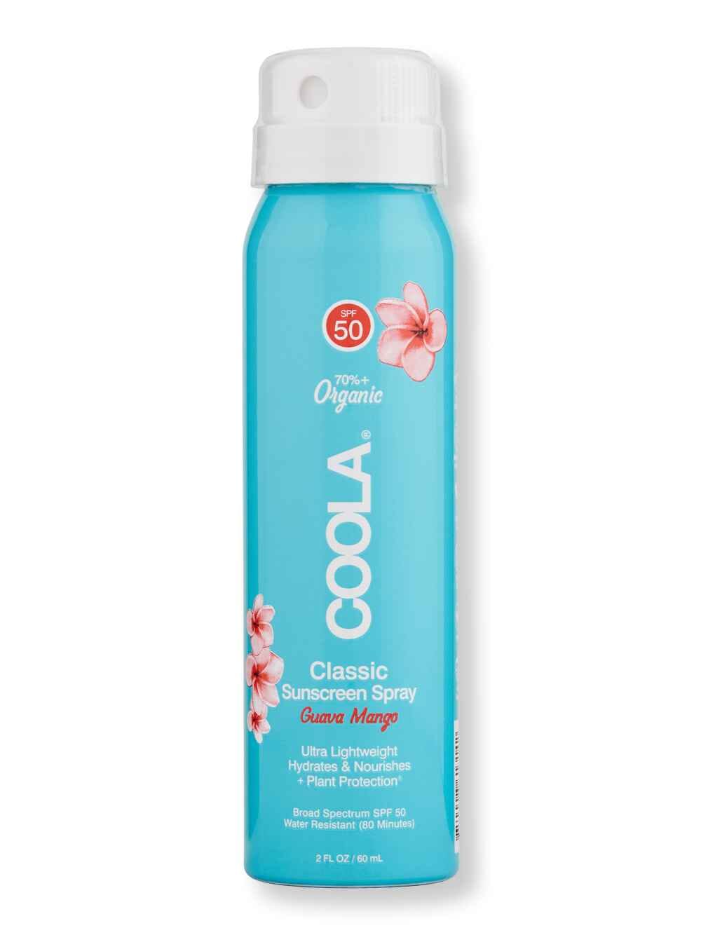 Coola Coola Classic Body Organic Sunscreen Spray SPF 50 Guava Mango 2 oz Body Sunscreens 