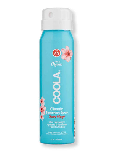 Coola Coola Classic Body Organic Sunscreen Spray SPF 50 Guava Mango 2 oz Body Sunscreens 