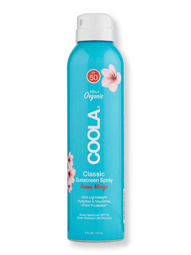 Coola Coola Classic Body Organic Sunscreen Spray SPF 50 Guava Mango 6 oz Body Sunscreens 
