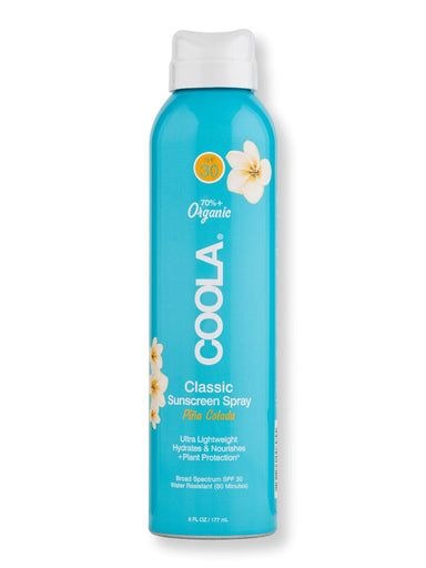 Coola Coola Classic Sunscreen Spray SPF 30 Pina Colada 6 oz Body Sunscreens 