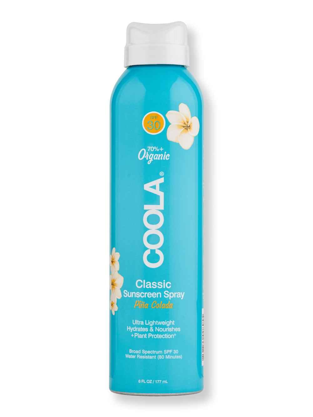 Coola Coola Classic Sunscreen Spray SPF 30 Pina Colada 6 oz Body Sunscreens 