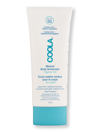 Coola Coola Mineral Body Organic Sunscreen Lotion SPF 50 Fragrance-Free 5 oz Body Sunscreens 