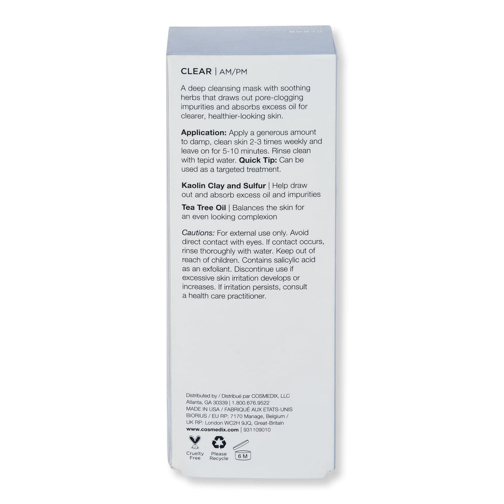 Cosmedix Cosmedix Clear Deep Cleansing Mask Face Masks 
