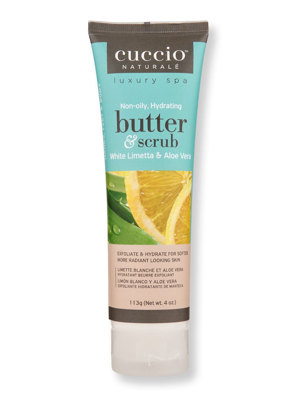 Cuccio Cuccio Butter & Scrub White Limetta & Aloe Vera Body Lotions & Oils 4 oz 