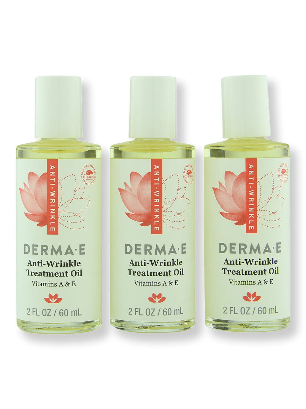 Derma E Derma E Anti-Wrinkle Treatment Oil 3 Ct 2 fl oz 60 ml Skin Care Treatments 