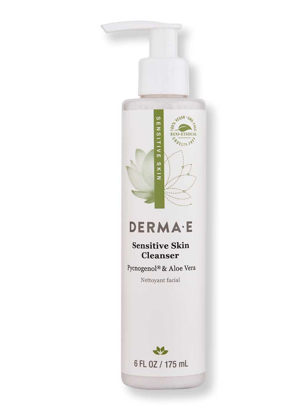 Derma E Derma E Sensitive Skin Cleanser Face Cleansers 6 oz / 175 ml 