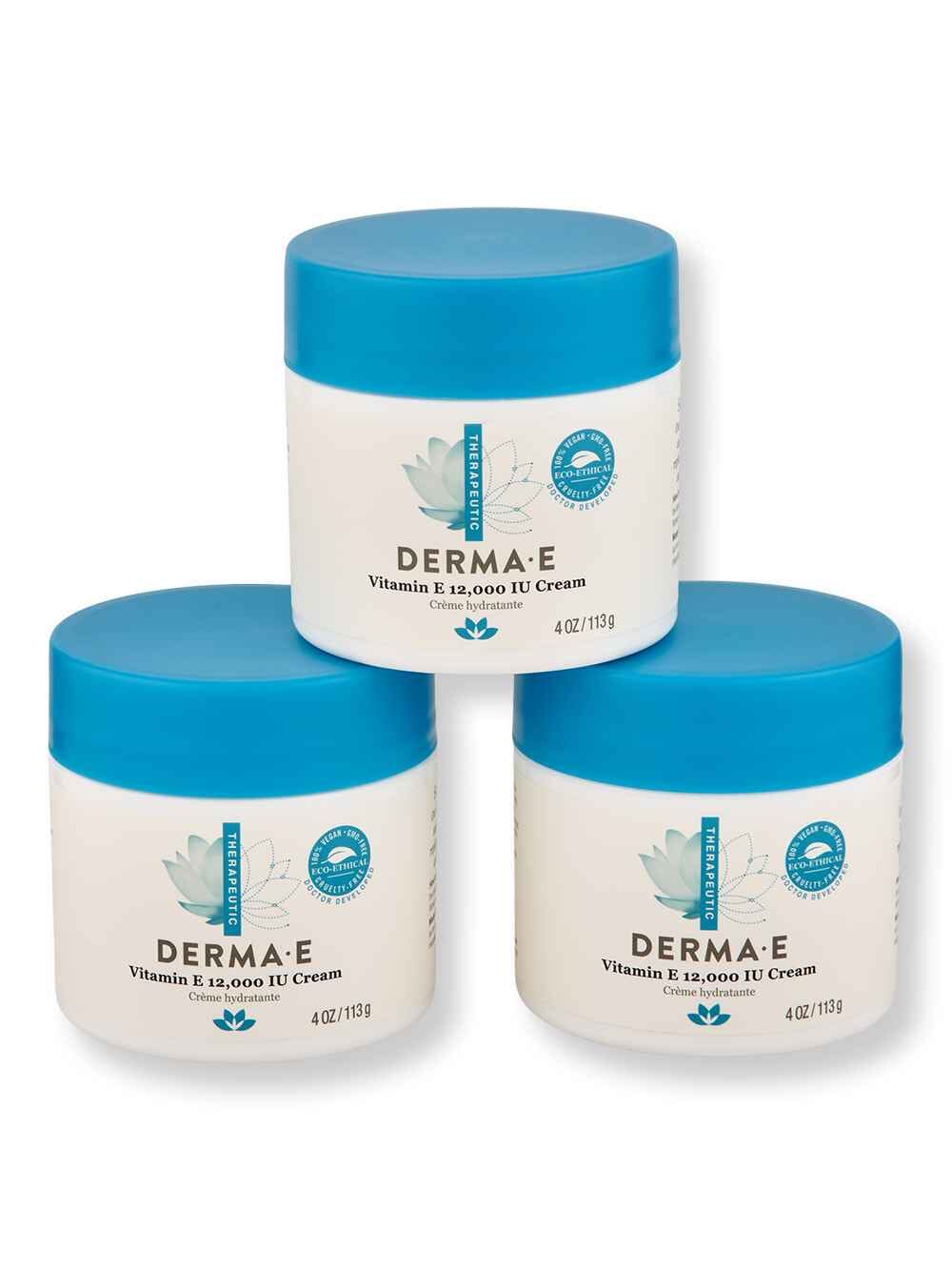 Derma E Derma E Vitamin E 12000 IU Cream 3 Ct 4 oz 113 g Skin Care Treatments 