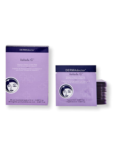 DermaDoctor DermaDoctor Kakadu C Intensive Vitamin C Peel Pads with Ferulic Acid & Vitamin E Exfoliators & Peels 0.06 oz / 2 ml 30 Ct 