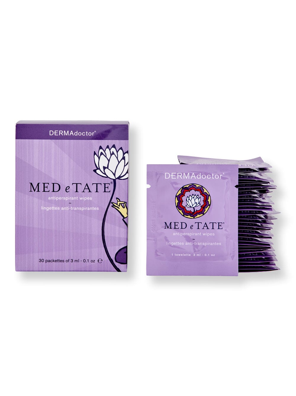 DermaDoctor DermaDoctor Med e Tate Antiperspirant Wipes Antiperspirants & Deodorants 0.1 oz / 3 ml 30 Ct 