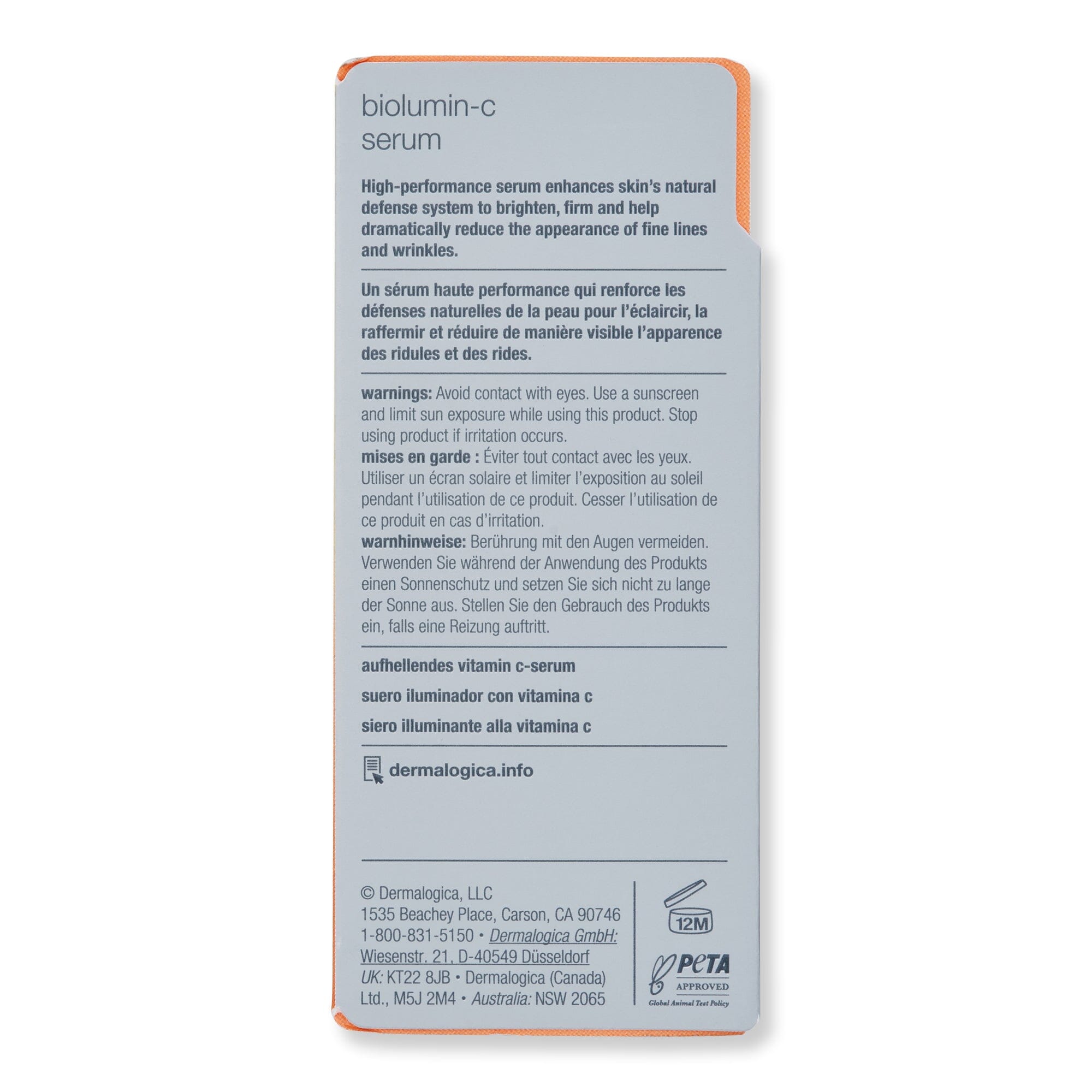 Dermalogica Dermalogica BioLumin-C Serum 0.34 oz Serums 