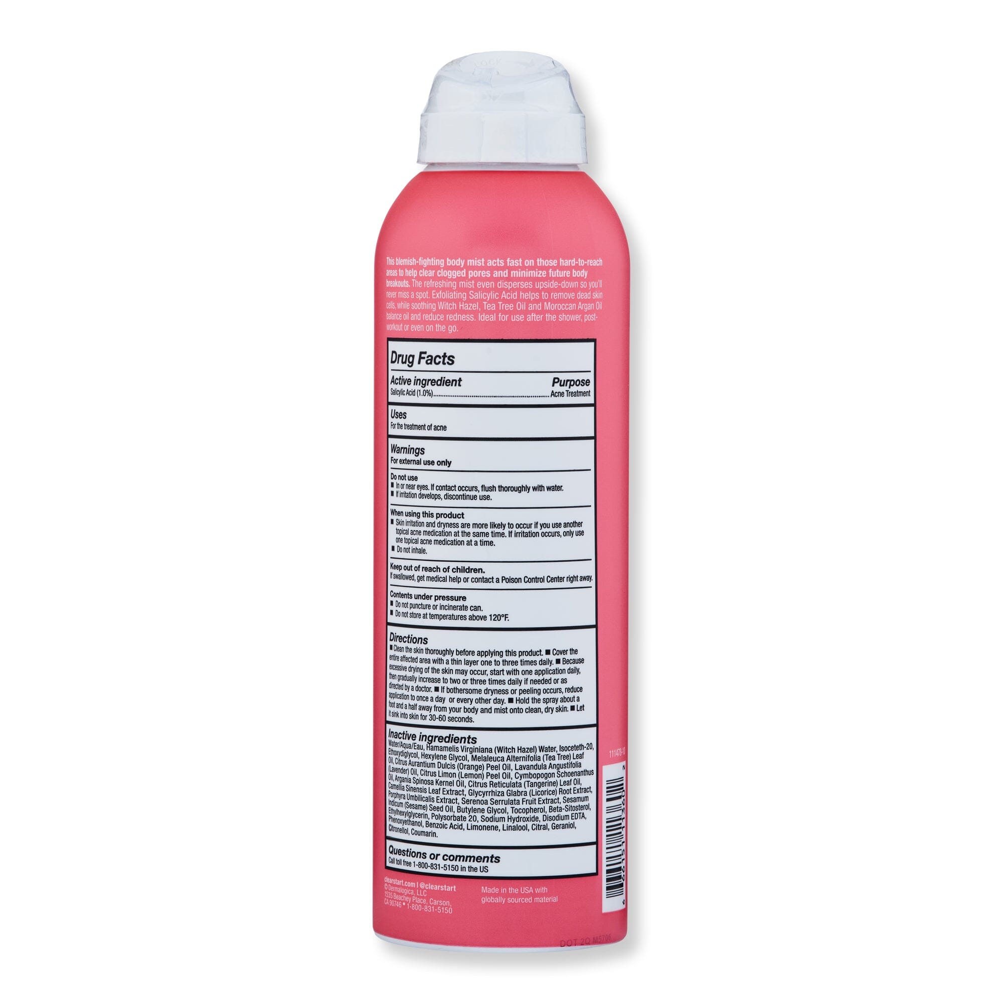 Dermalogica Dermalogica Clarifying Bacne Spray Acne, Blemish, & Blackhead Treatments 