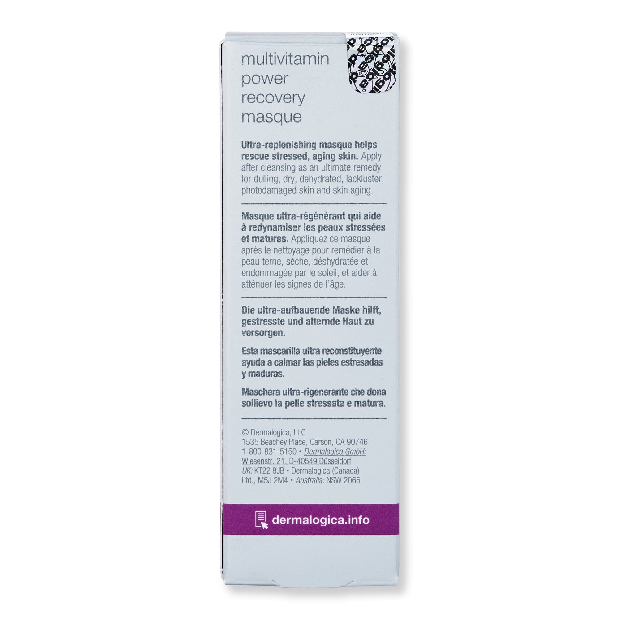 Dermalogica Dermalogica MultiVitamin Power Recovery Masque 0.5 oz Face Masks 