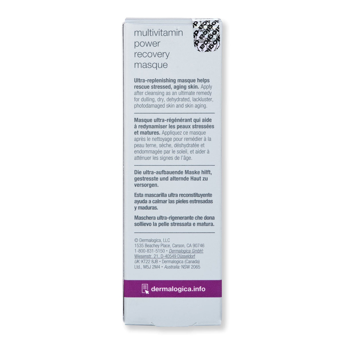 Dermalogica Dermalogica MultiVitamin Power Recovery Masque Face Masks 