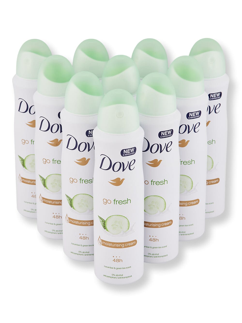 Dove Dove Go Fresh Cucumber & Green Tea Deodorant 48h 10 Ct 5 oz 150 ml Antiperspirants & Deodorants 