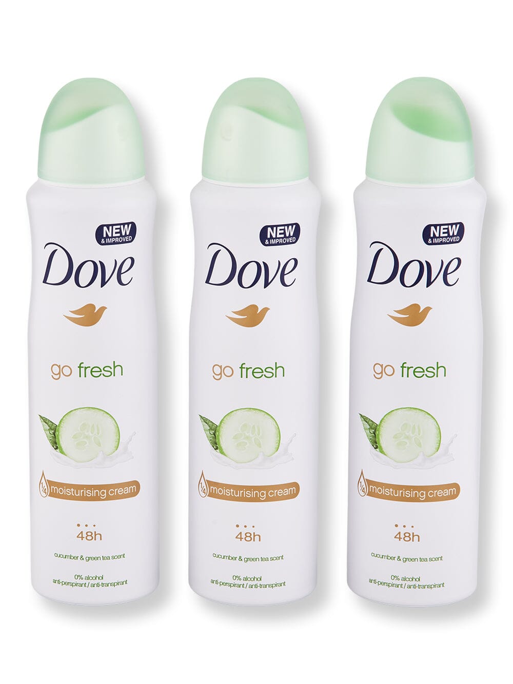 Dove Dove Go Fresh Cucumber & Green Tea Deodorant 48h 3 Ct 5 oz 150 ml Antiperspirants & Deodorants 