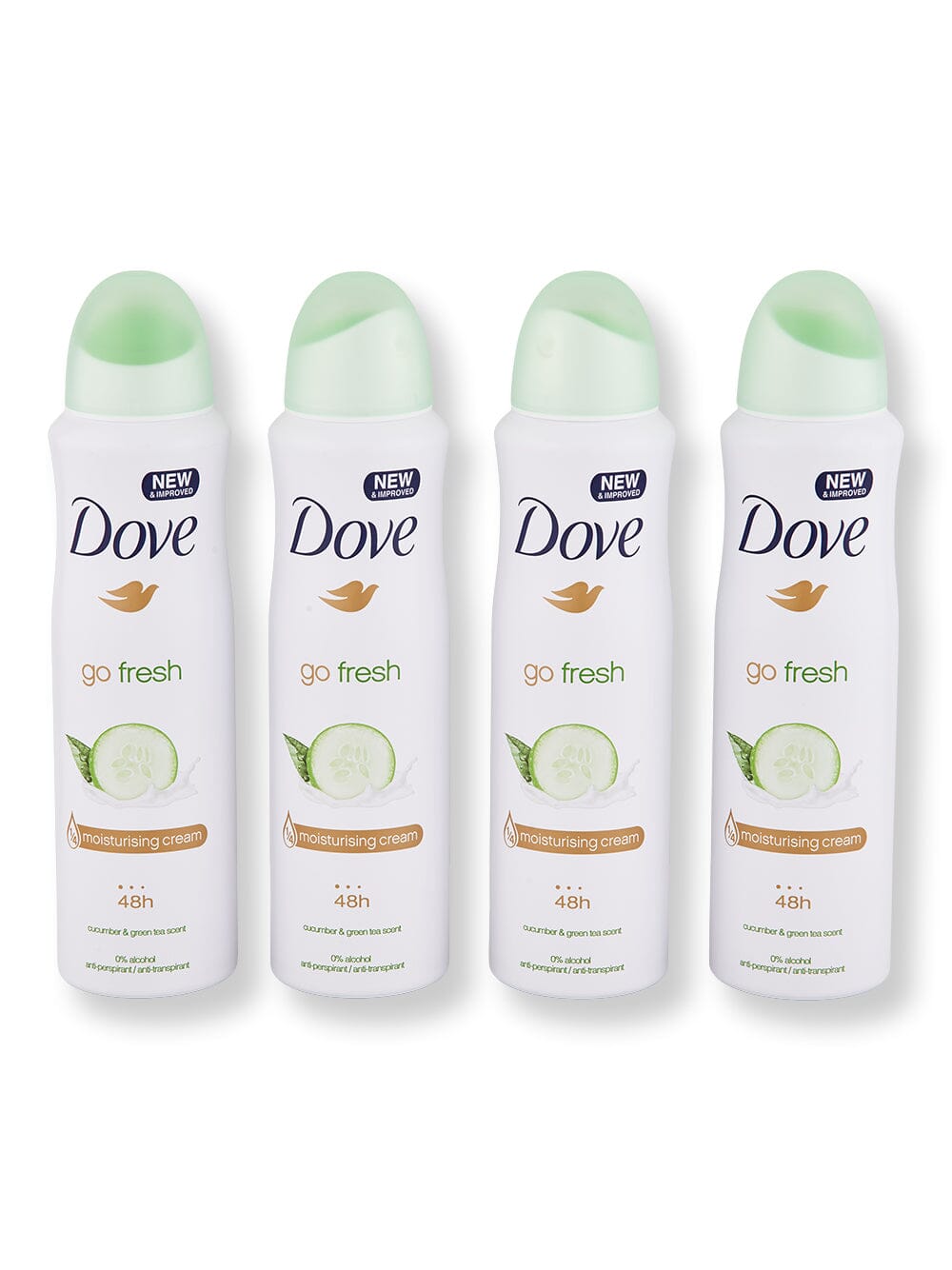 Dove Dove Go Fresh Cucumber & Green Tea Deodorant 48h 4 Ct 5 oz 150 ml Antiperspirants & Deodorants 