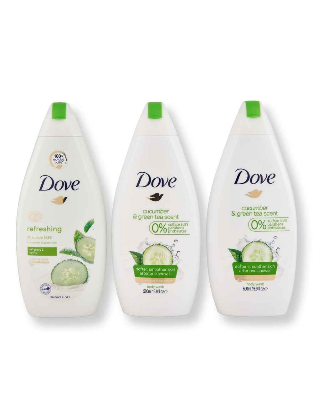 Dove Dove Go Fresh Touch Cucumber & Green Tea Body Wash 3 Ct 500 ml Shower Gels & Body Washes 