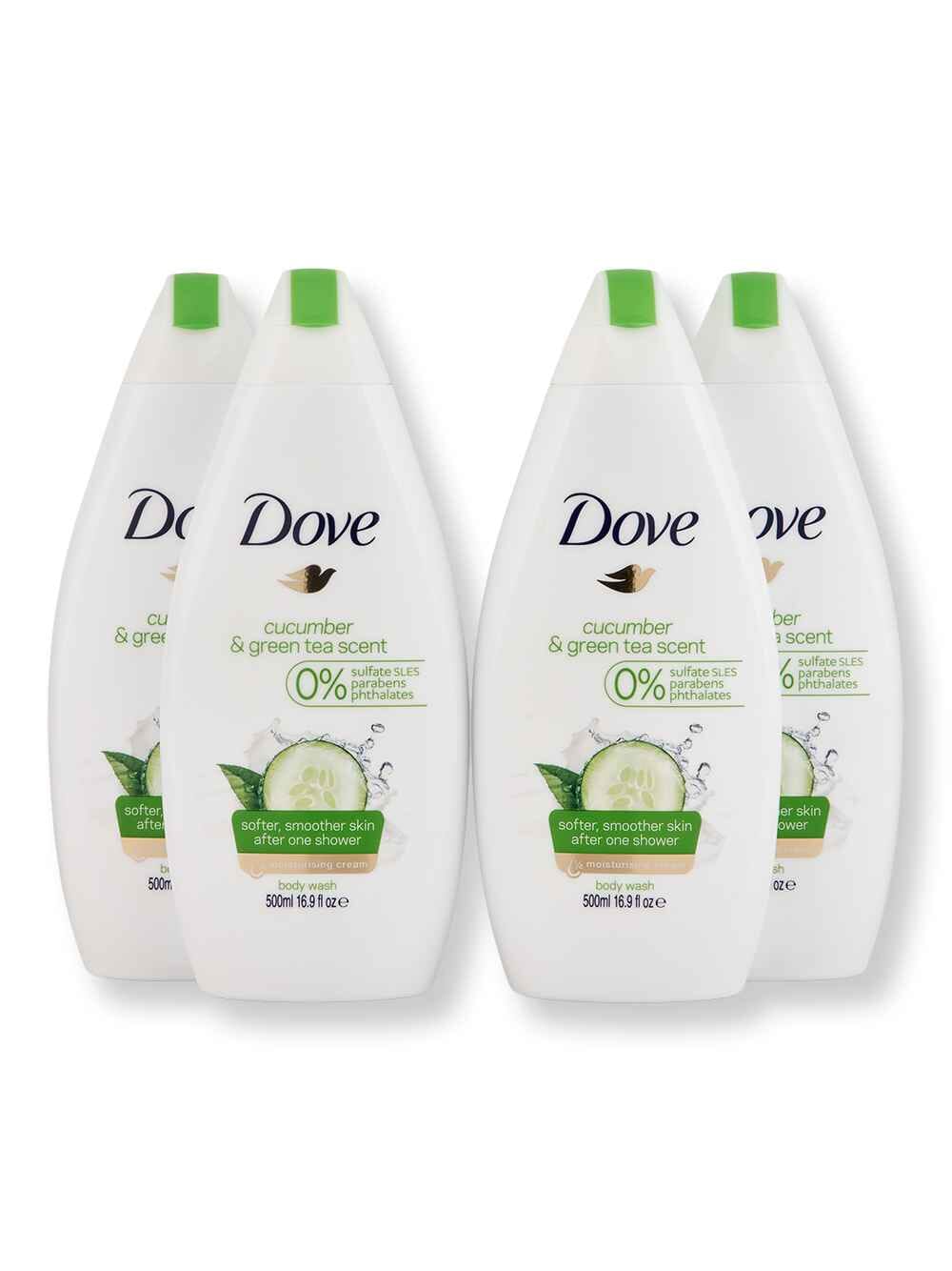 Dove Dove Go Fresh Touch Cucumber & Green Tea Shower Gel 4 Ct 500 ml Shower Gels & Body Washes 