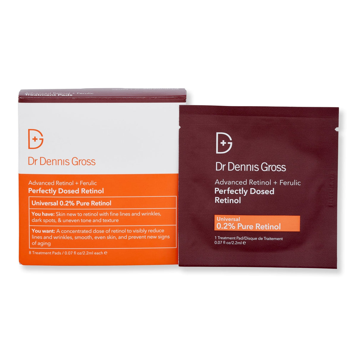 Dr. Dennis Gross Dr. Dennis Gross Advanced Retinol + Ferulic Perfectly Dosed Treatment Extra Strength 0.5% Skin Care Treatments 8 Ct 