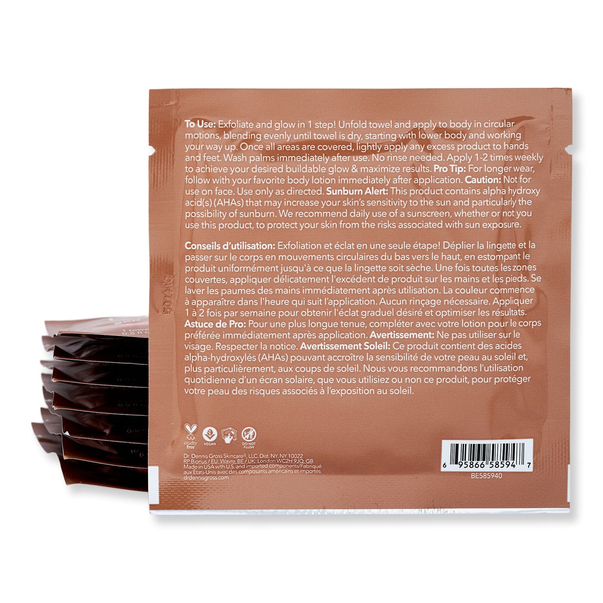 Dr. Dennis Gross Dr. Dennis Gross Alpha Beta Glow Pad Self-Tanner for Body Buildable Glow 8 Ct Self-Tanning & Bronzing 