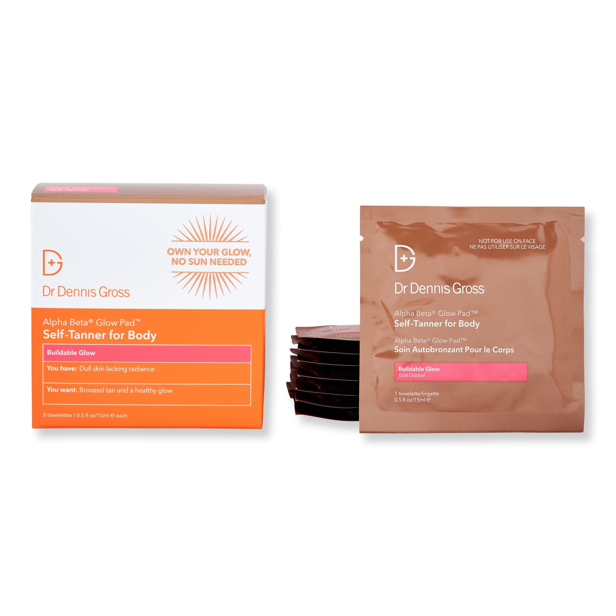 Dr. Dennis Gross Dr. Dennis Gross Alpha Beta Glow Pad Self-Tanner for Body Buildable Glow 8 Ct Self-Tanning & Bronzing 