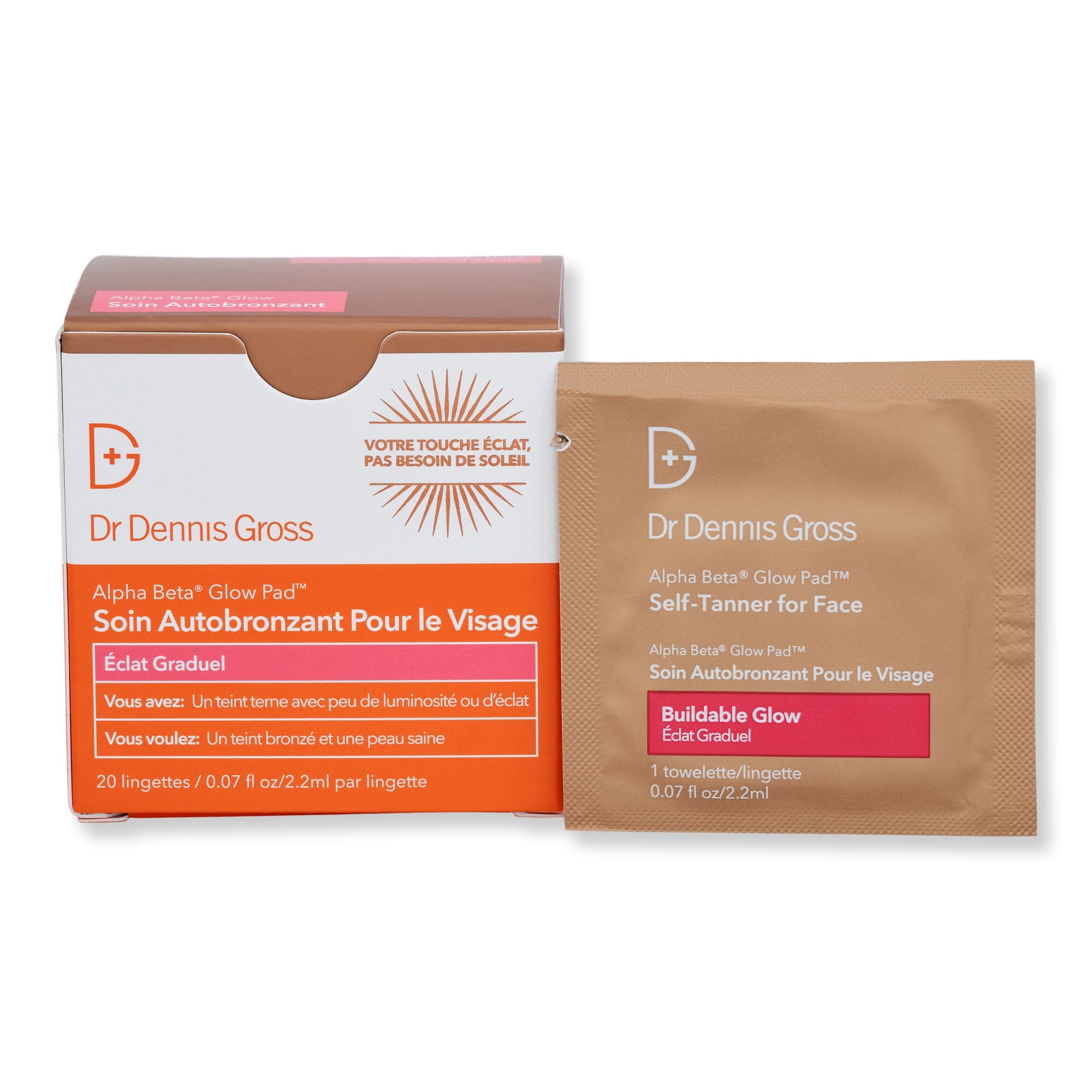 Dr. Dennis Gross Dr. Dennis Gross Alpha Beta Glow Pad Self Tanner for Face Self-Tanning & Bronzing 20 Ct 