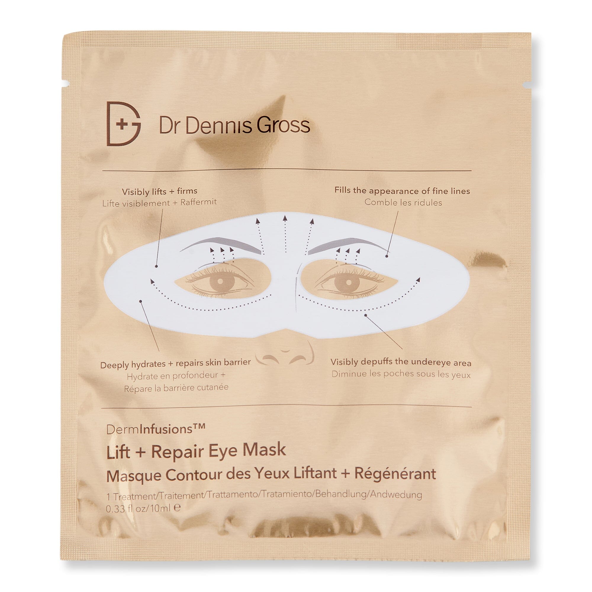 Dr. Dennis Gross Dr. Dennis Gross DermInfusions Lift + Repair Eye Mask Face Masks 10 ml 