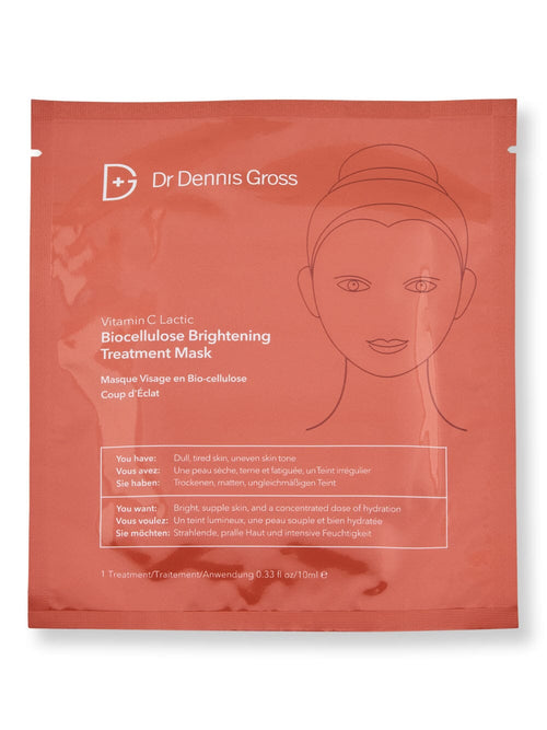 Dr. Dennis Gross Dr. Dennis Gross Vitamin C Lactic Biocellulose Brightening Treatment Mask Face Masks 1 Ct 