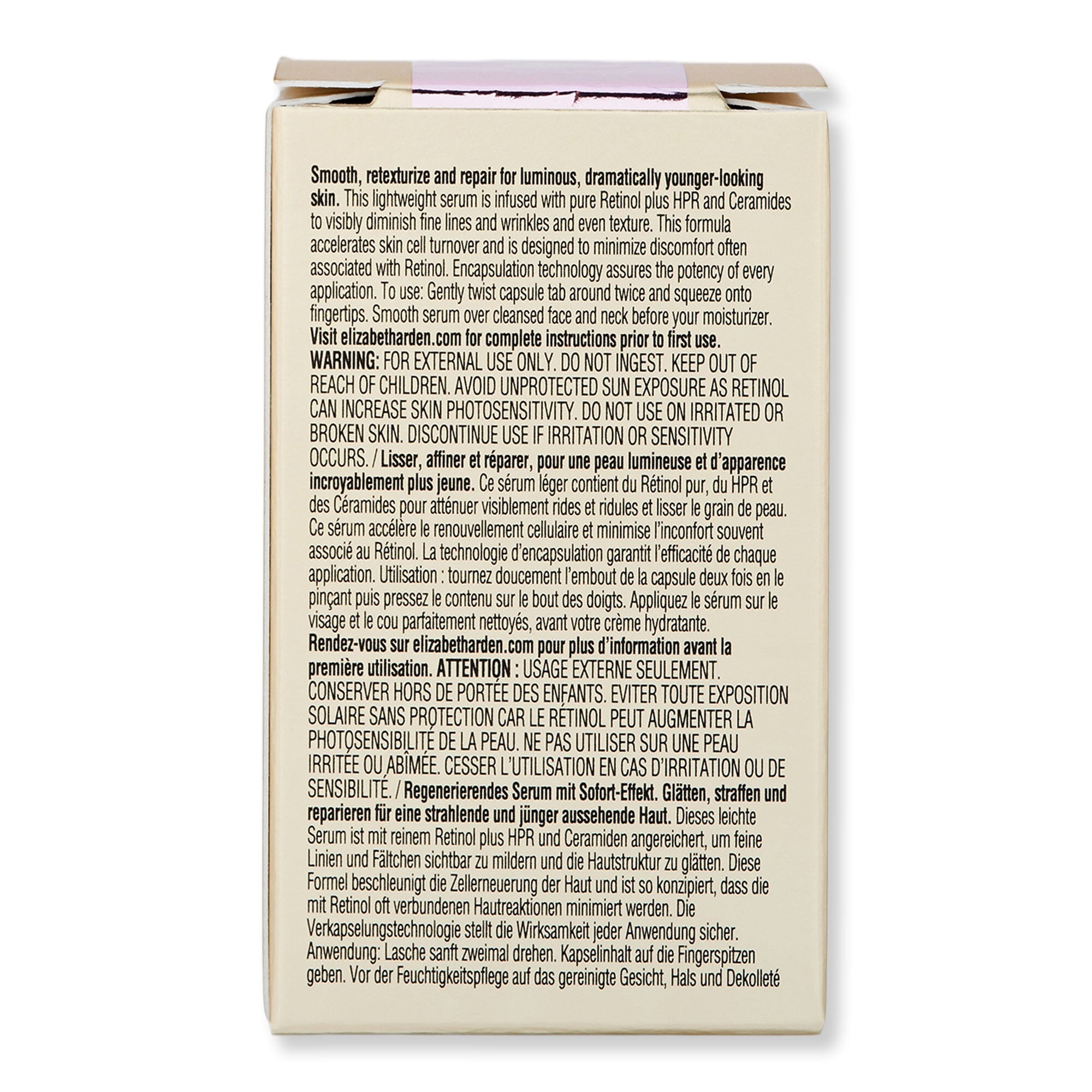 Elizabeth Arden Elizabeth Arden Retinol + HPR Ceramide Capsules Rapid Skin Renewing Serum 30 Ct Serums 