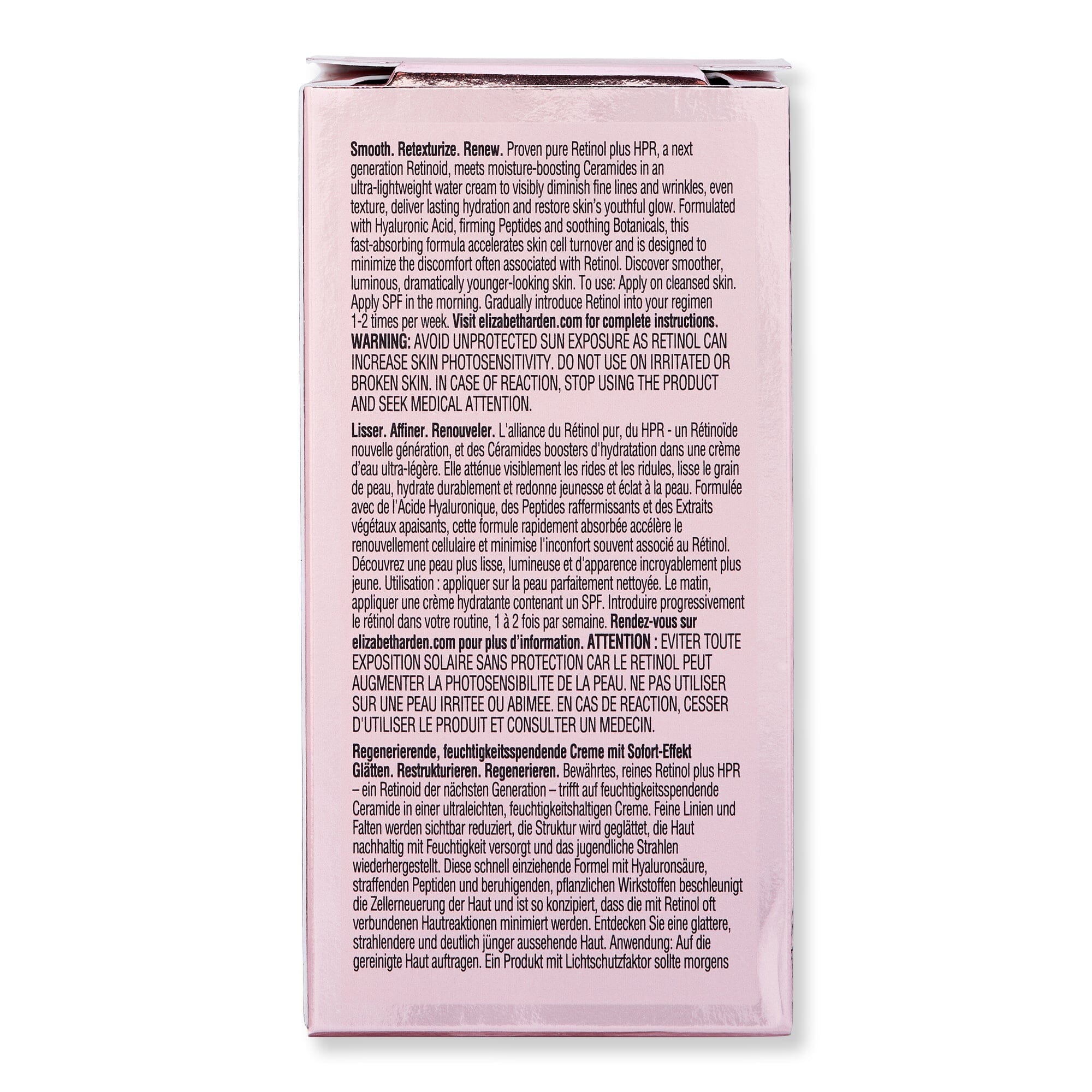 Elizabeth Arden Elizabeth Arden Retinol + HPR Ceramide Rapid Skin-Renewing Water Cream 1.7 oz Skin Care Treatments 