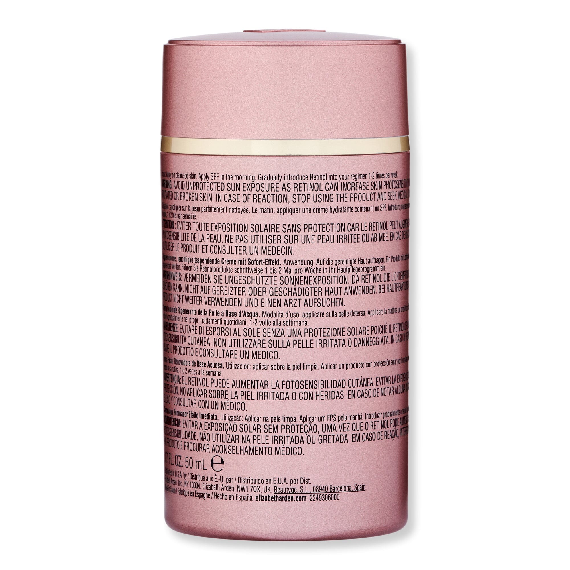 Elizabeth Arden Elizabeth Arden Retinol + HPR Ceramide Rapid Skin-Renewing Water Cream 1.7 oz Skin Care Treatments 